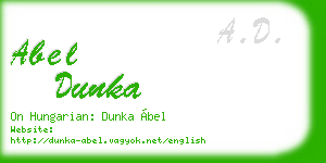 abel dunka business card